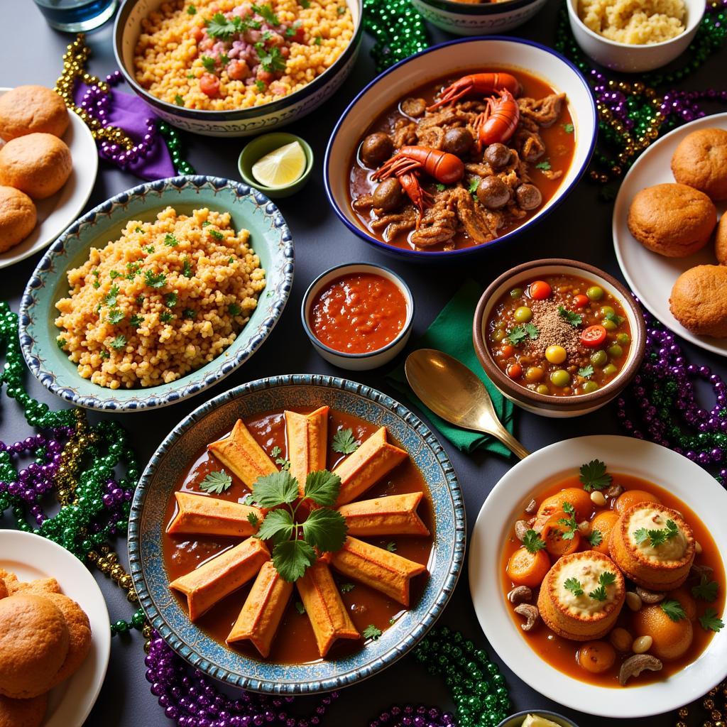 Cajun Party Food Spread