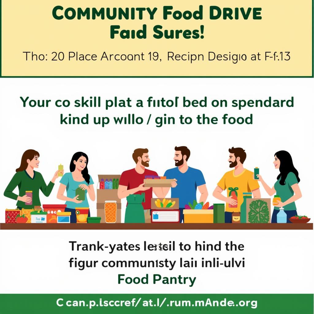 Community food drive in support of the C.A.L.L. Food Pantry.