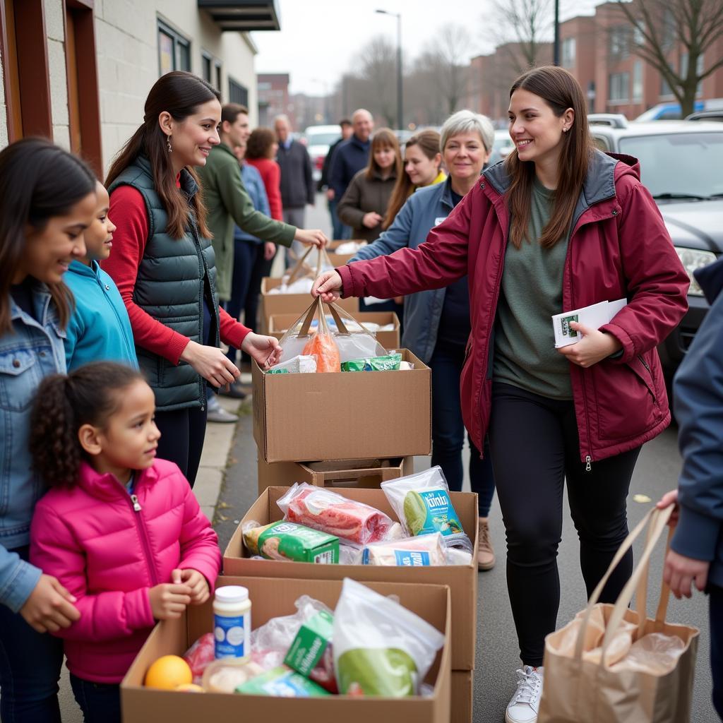 Families Receiving Food Assistance at Calvary Church Food Bank