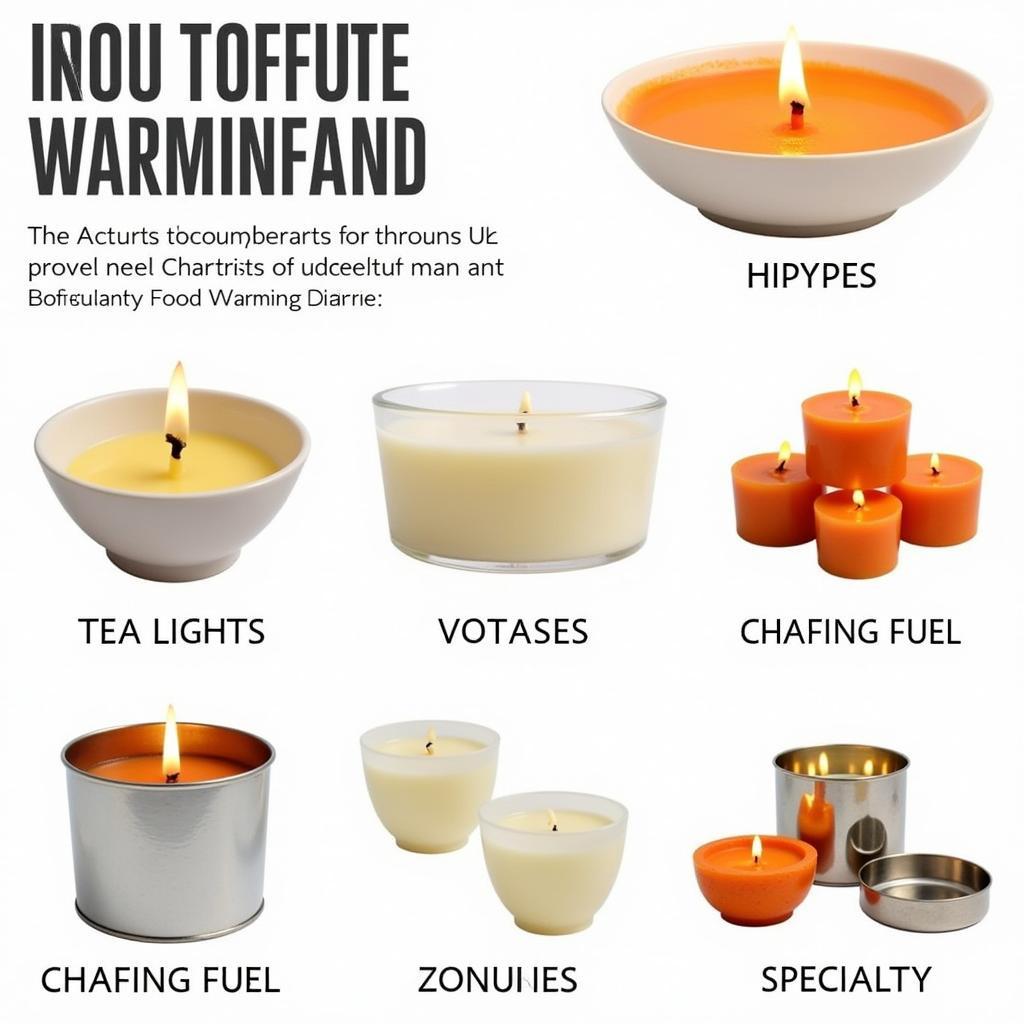 Various Candles for Warming Food