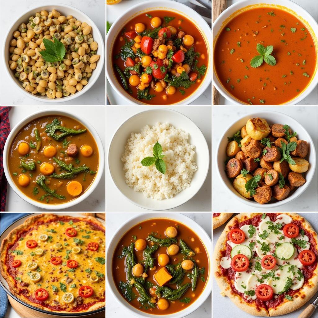 Variety of dishes made with canned food