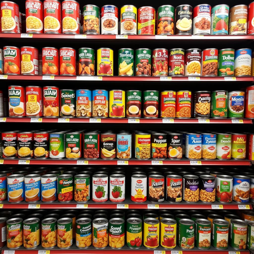 Canned Food Variety on Sale