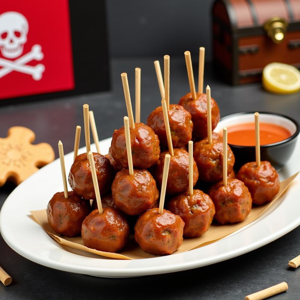 Cannonball Meatballs for a Pirate Party