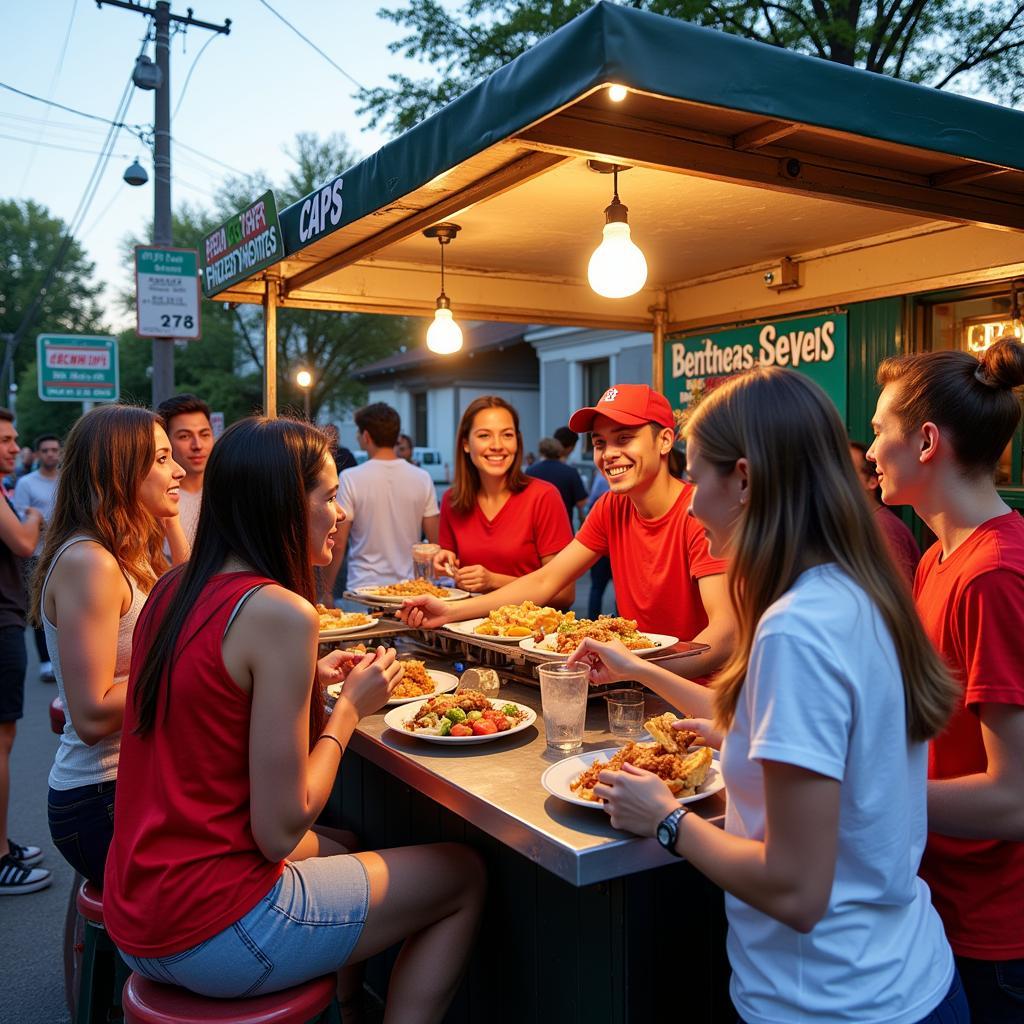 Caps Food Shack with a Lively Community Atmosphere