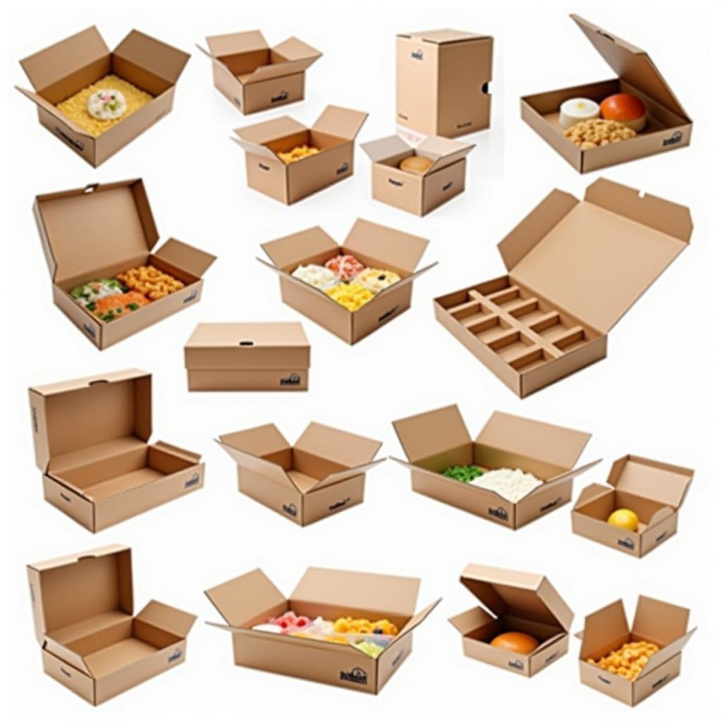 Variety of Cardboard Food Boxes