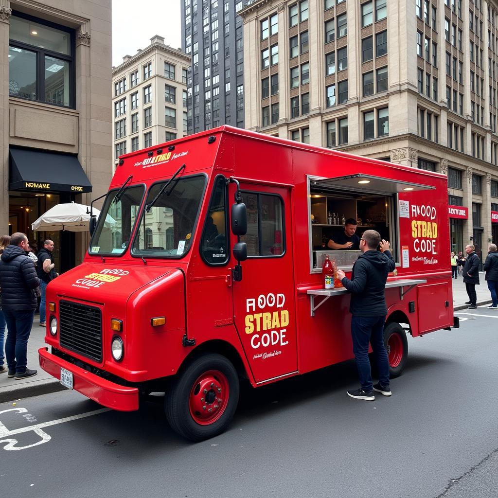 Modern Cargo Van Food Truck Exterior