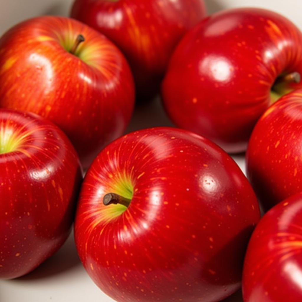 Shiny Apples Coated with Carnauba Wax