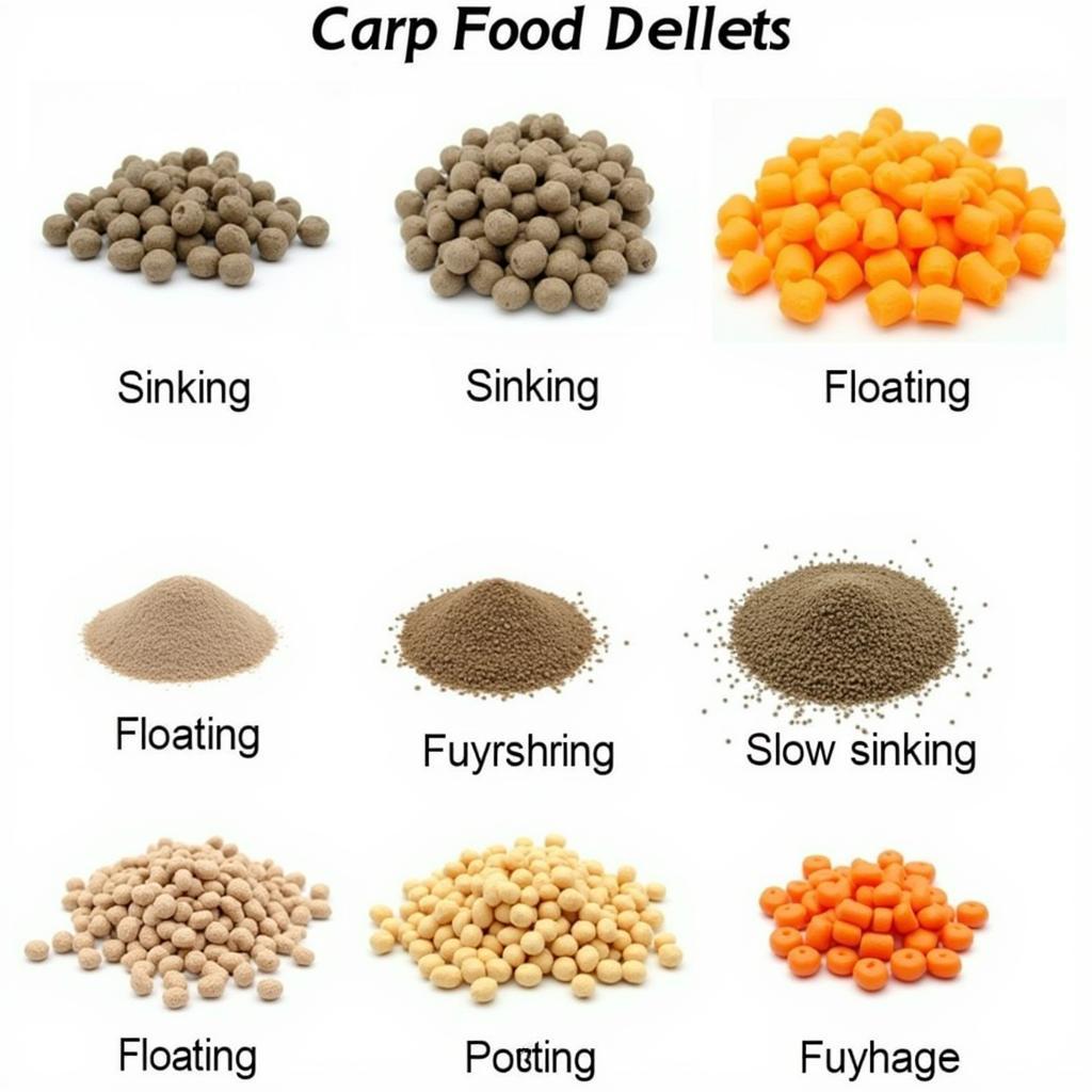 Various Carp Food Pellets: Sinking, Floating, and Slow-Sinking