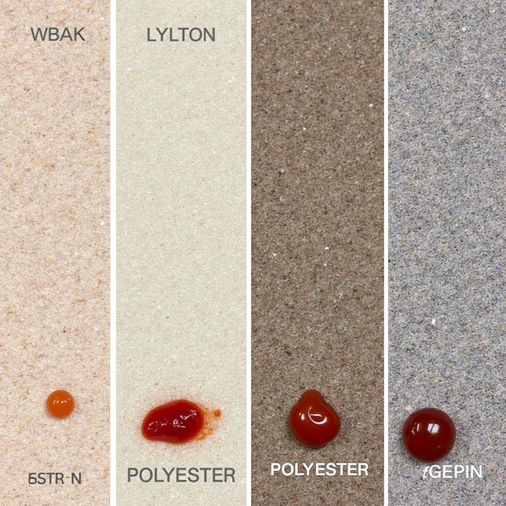 Comparing different carpet fibers for stain resistance