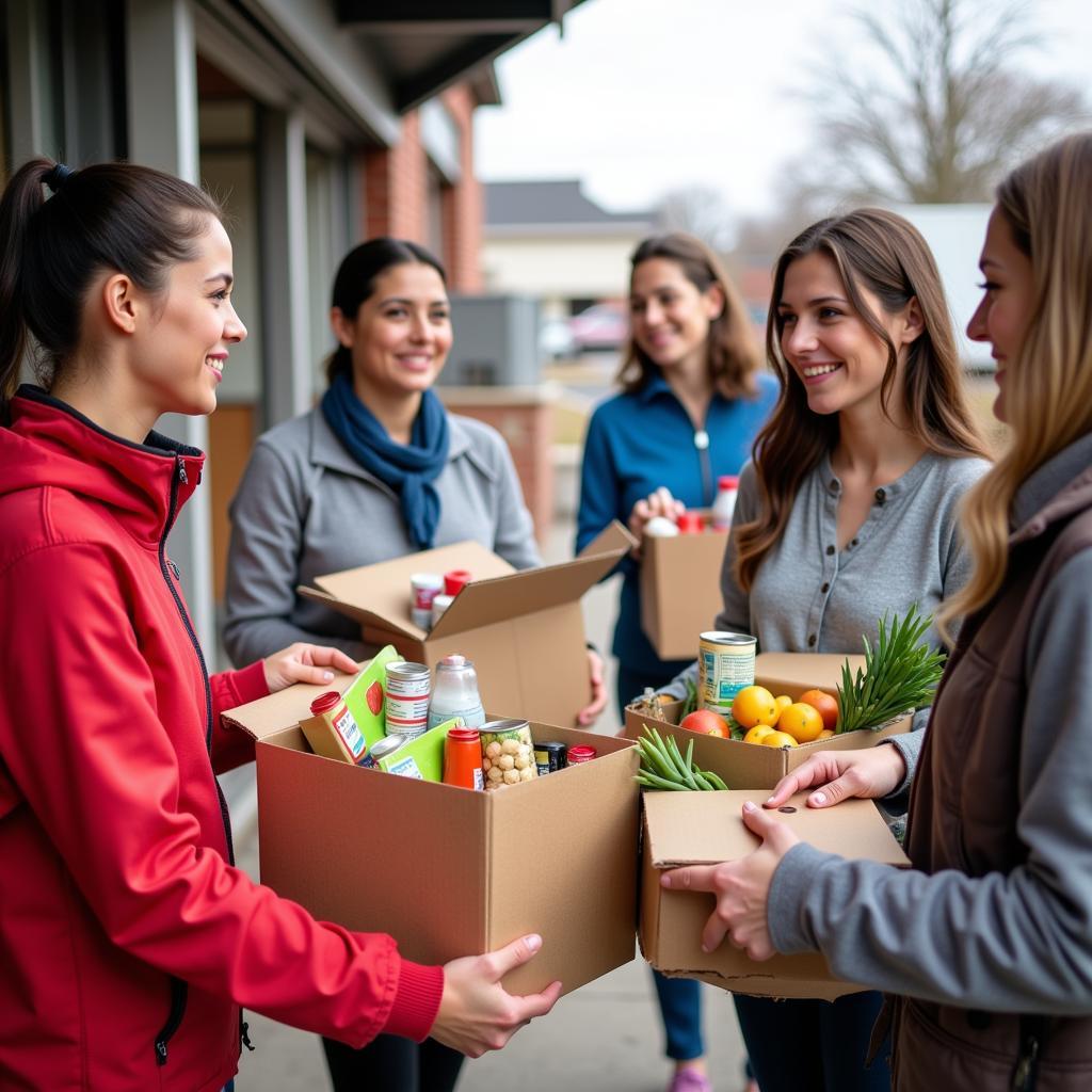 Carthage Food Pantry Volunteers Distributing Food Boxes