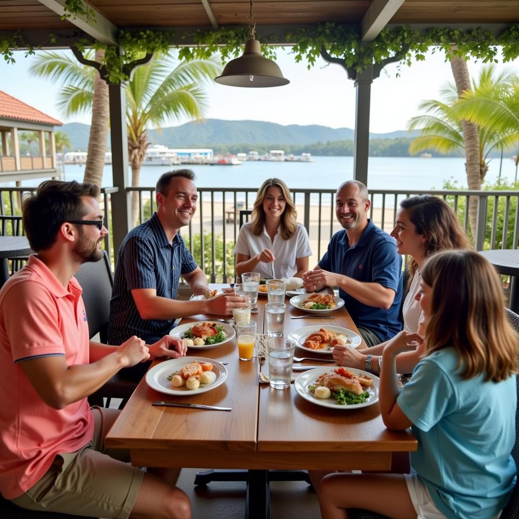 Serenity Bay BBQ Adult dining on Castaway Cay