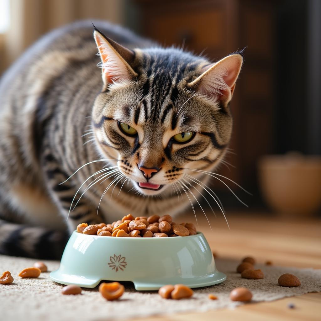 Cat Eating Young Again Food