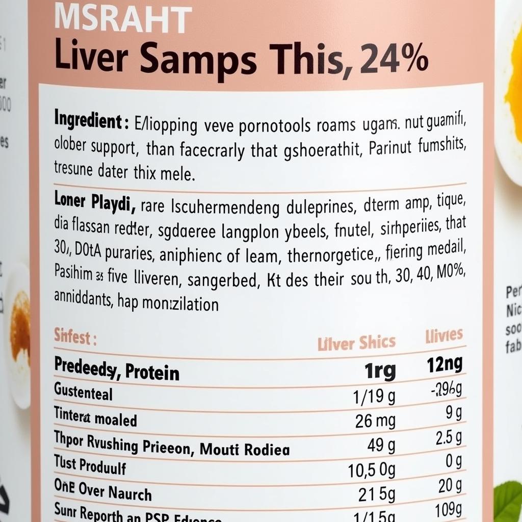 Cat Food Label Showing Key Nutrients for Liver Support