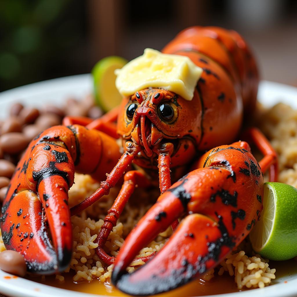 Grilled Lobster Caye Caulker