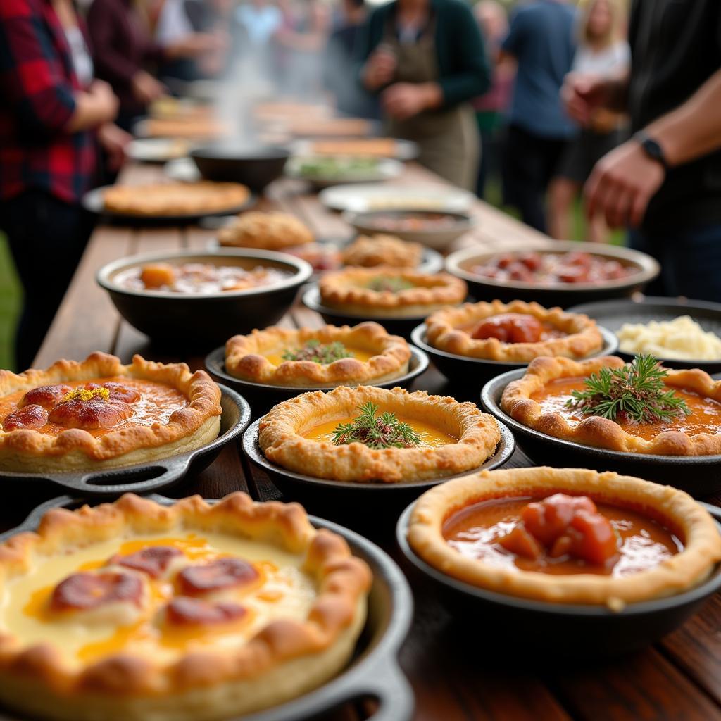 Celtic Fest Food Spread Displaying a Variety of Dishes