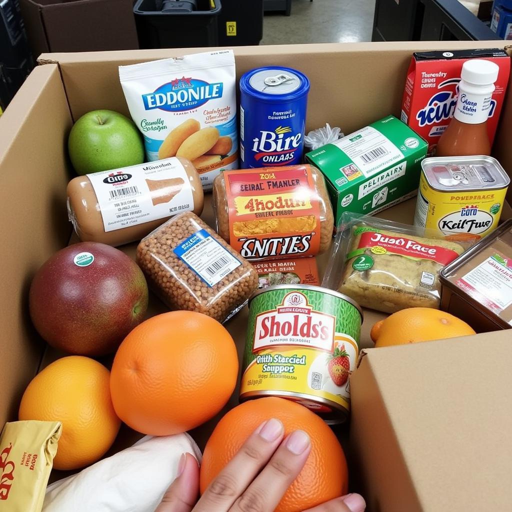 Donations at Central Christian Church Food Distribution Center