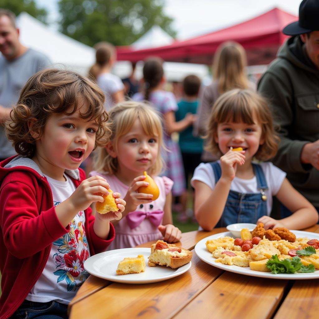 Families Enjoying Food and Activities at the Chambersburg Food Truck Festival