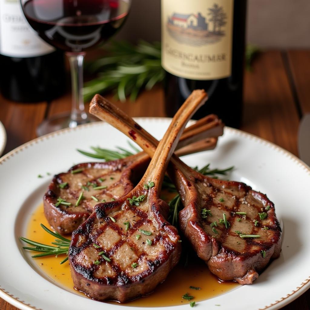 Chateauneuf-du-Pape paired with Grilled Lamb