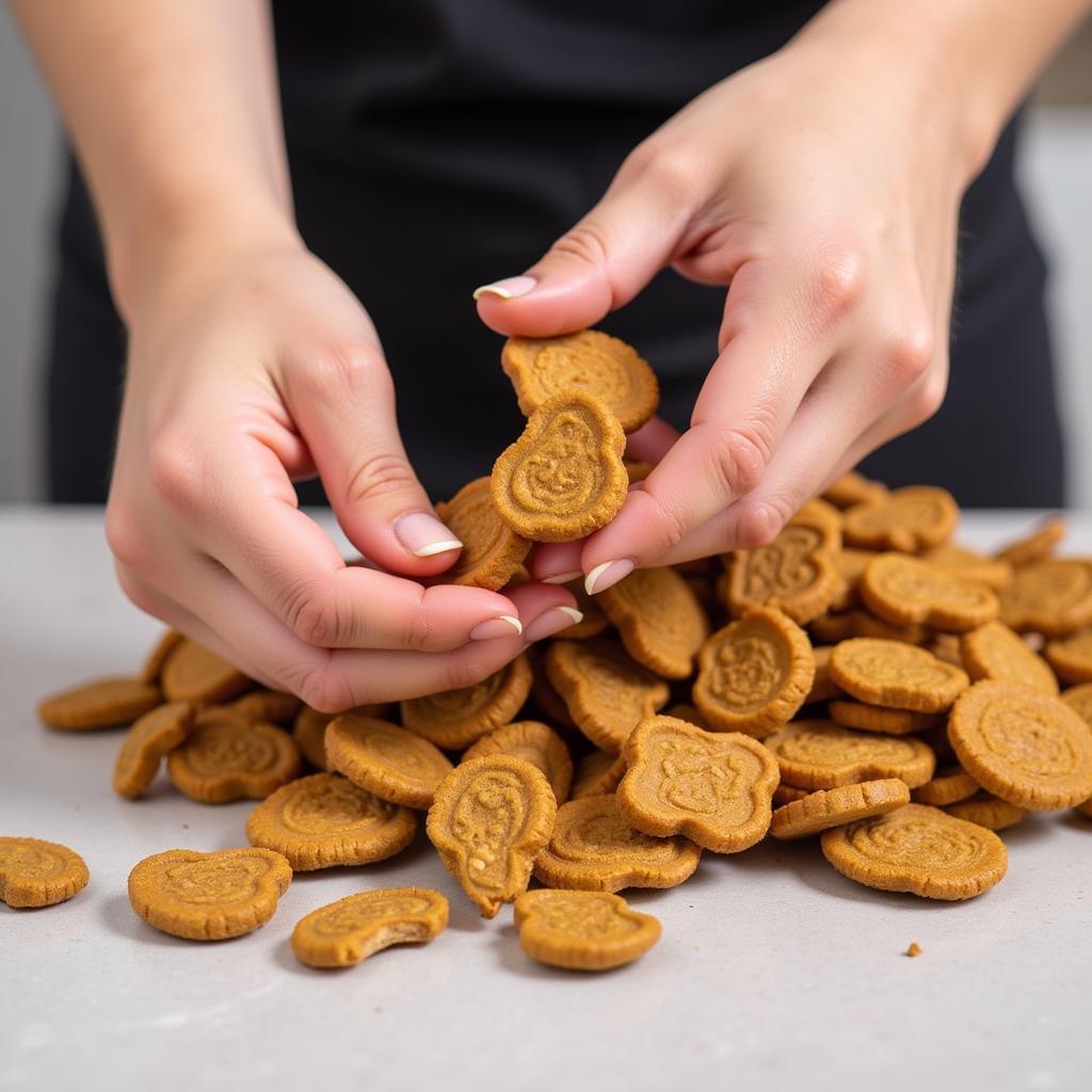 Checking the Dryness of Dehydrated Dog Food