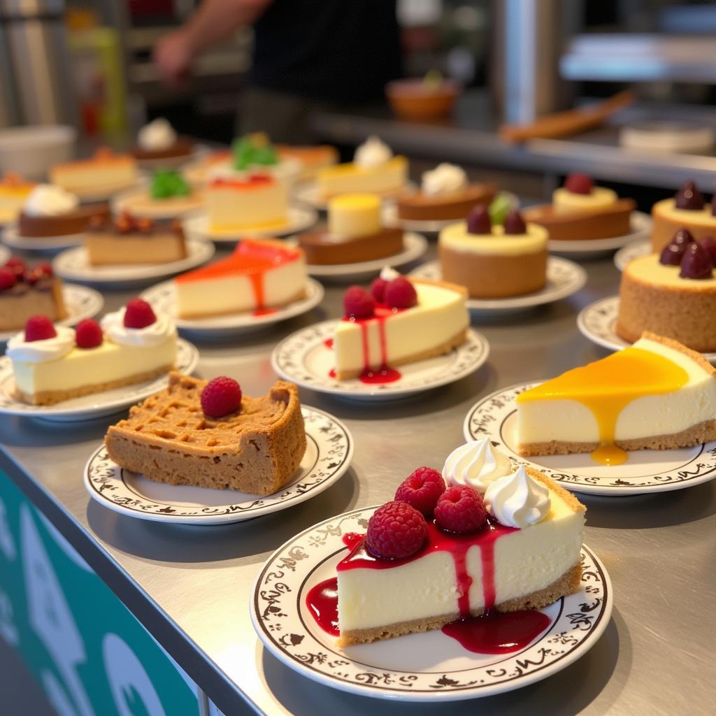 Variety of Cheesecakes on a Food Truck