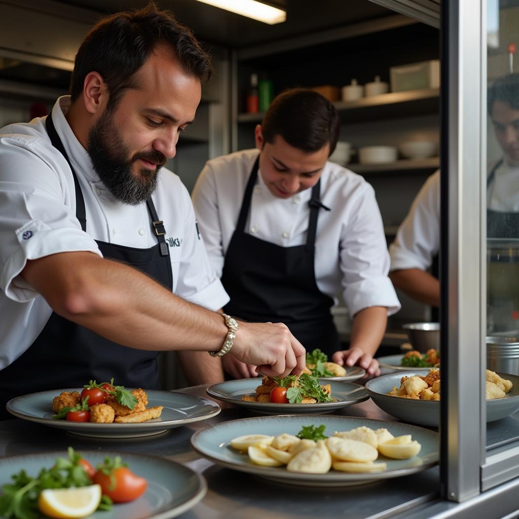 Food Truck Chef at Work