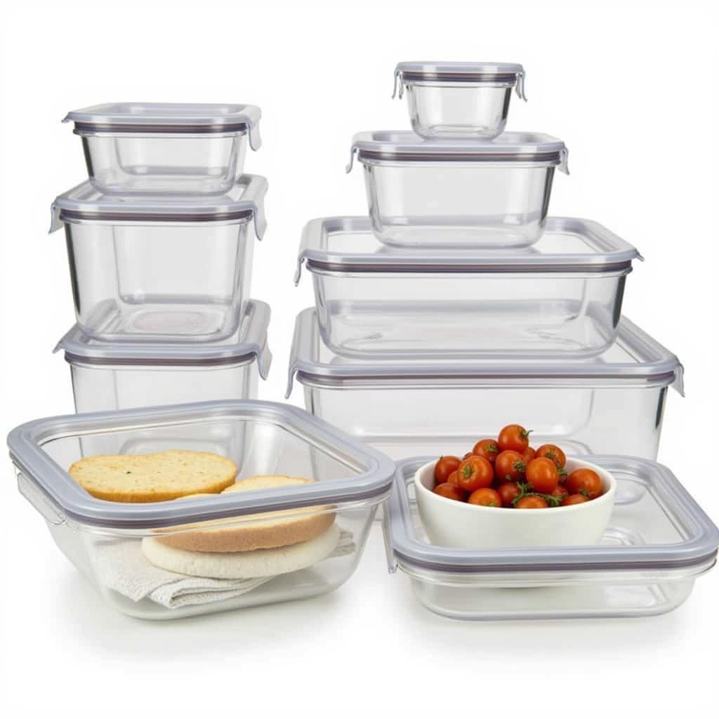 Chef's Path containers in various sizes and shapes for different food storage needs.