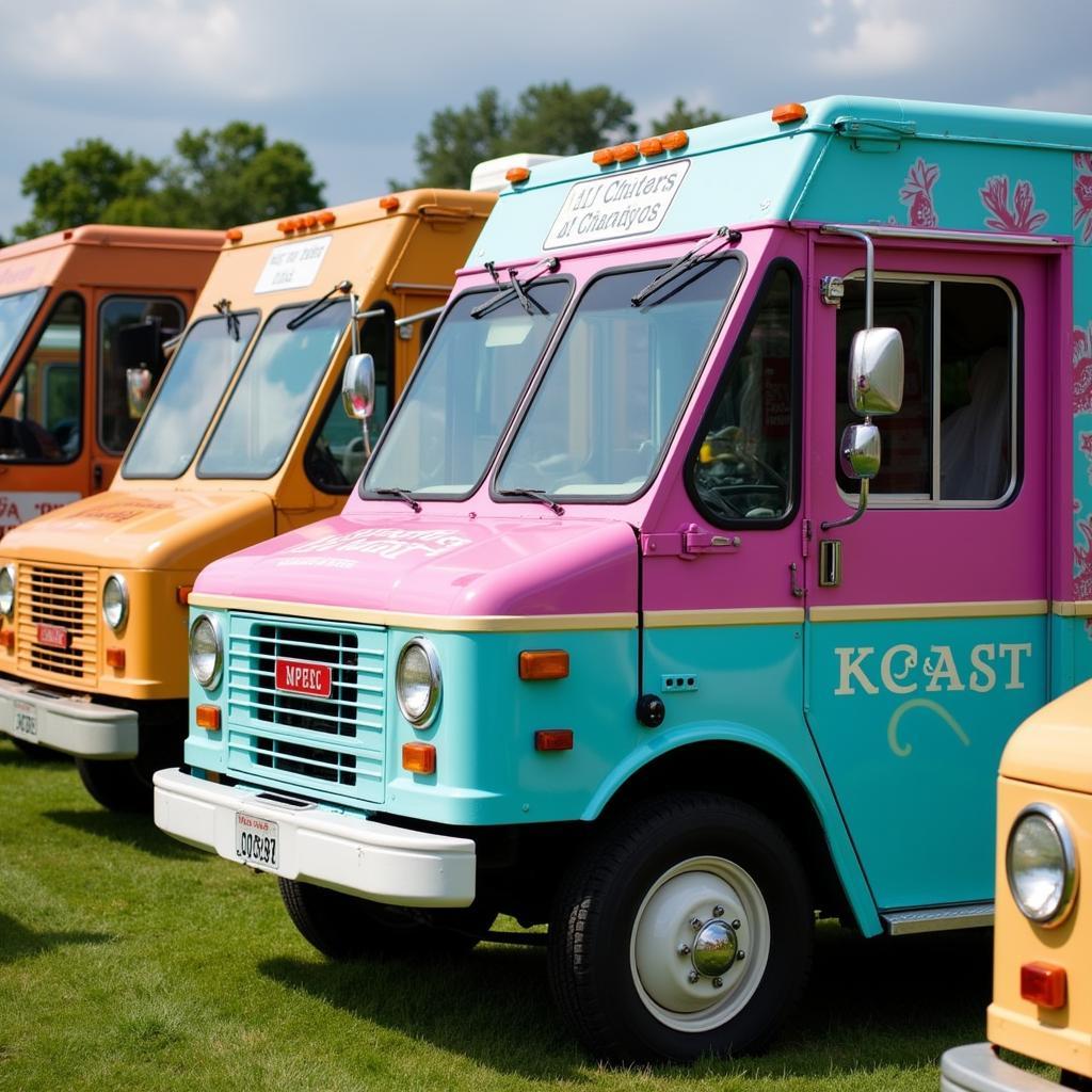 Variety of food trucks at the Chester County Food Truck Festival