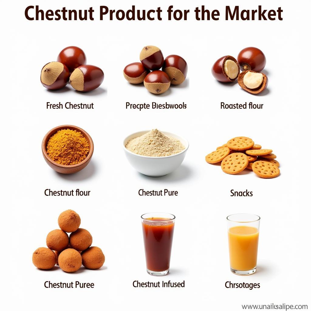 Variety of Chestnut Products in the Market