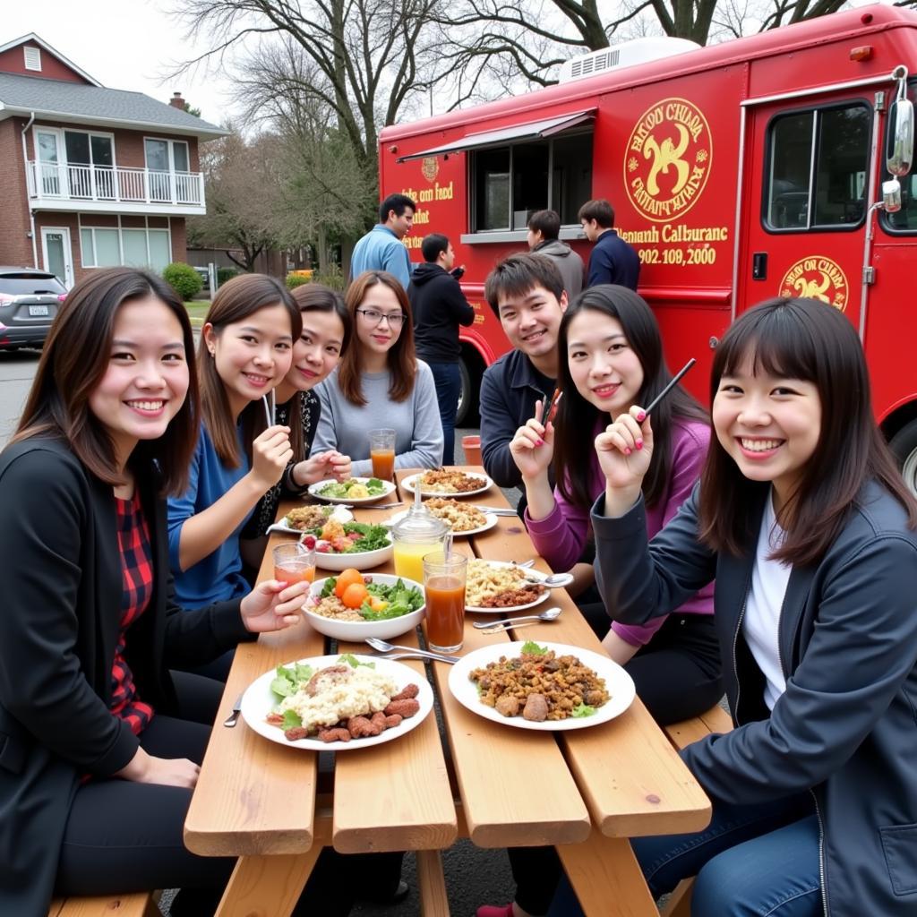 Chew on Chuan Customers Enjoying Meal