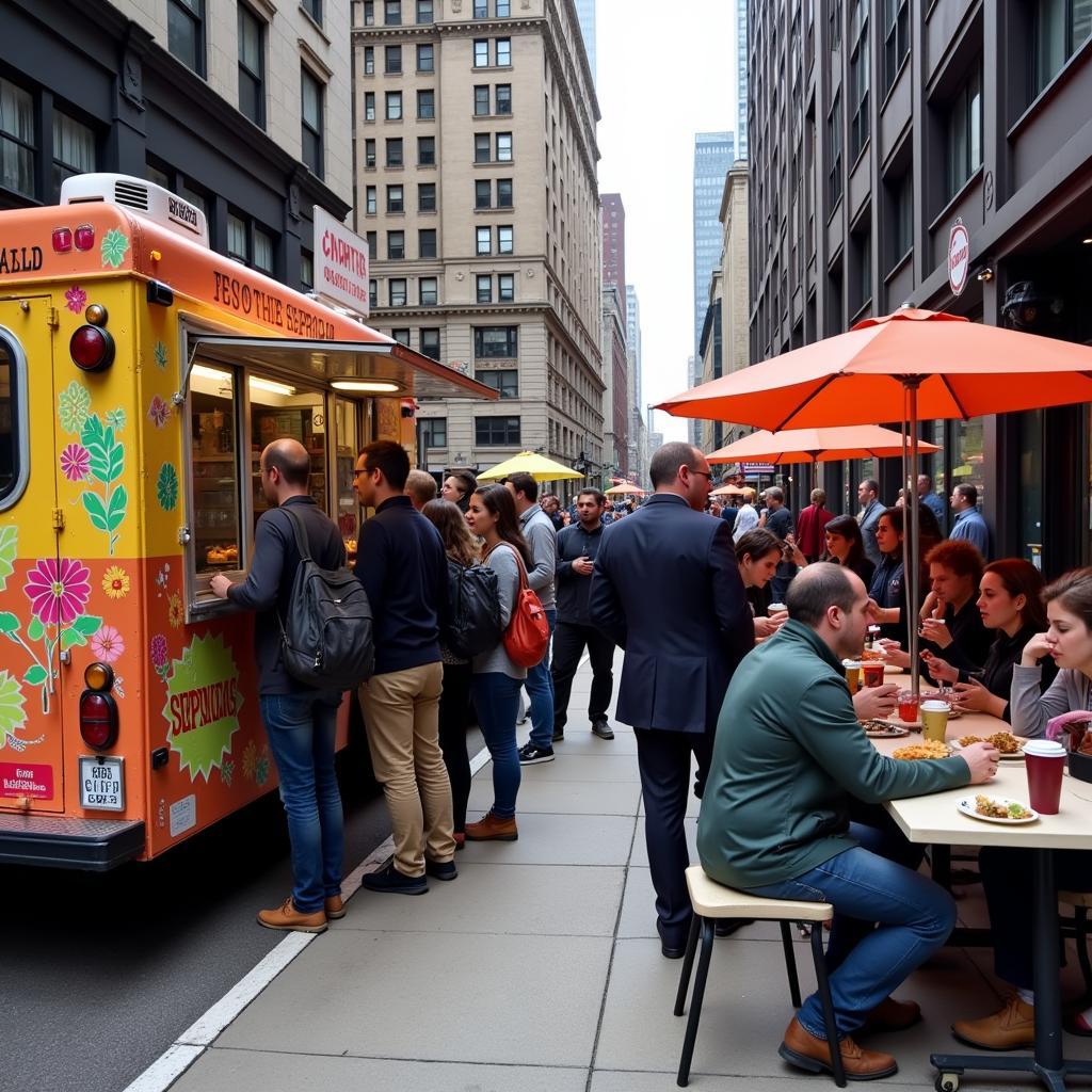 Chicago Food Truck Serving Happy Customers