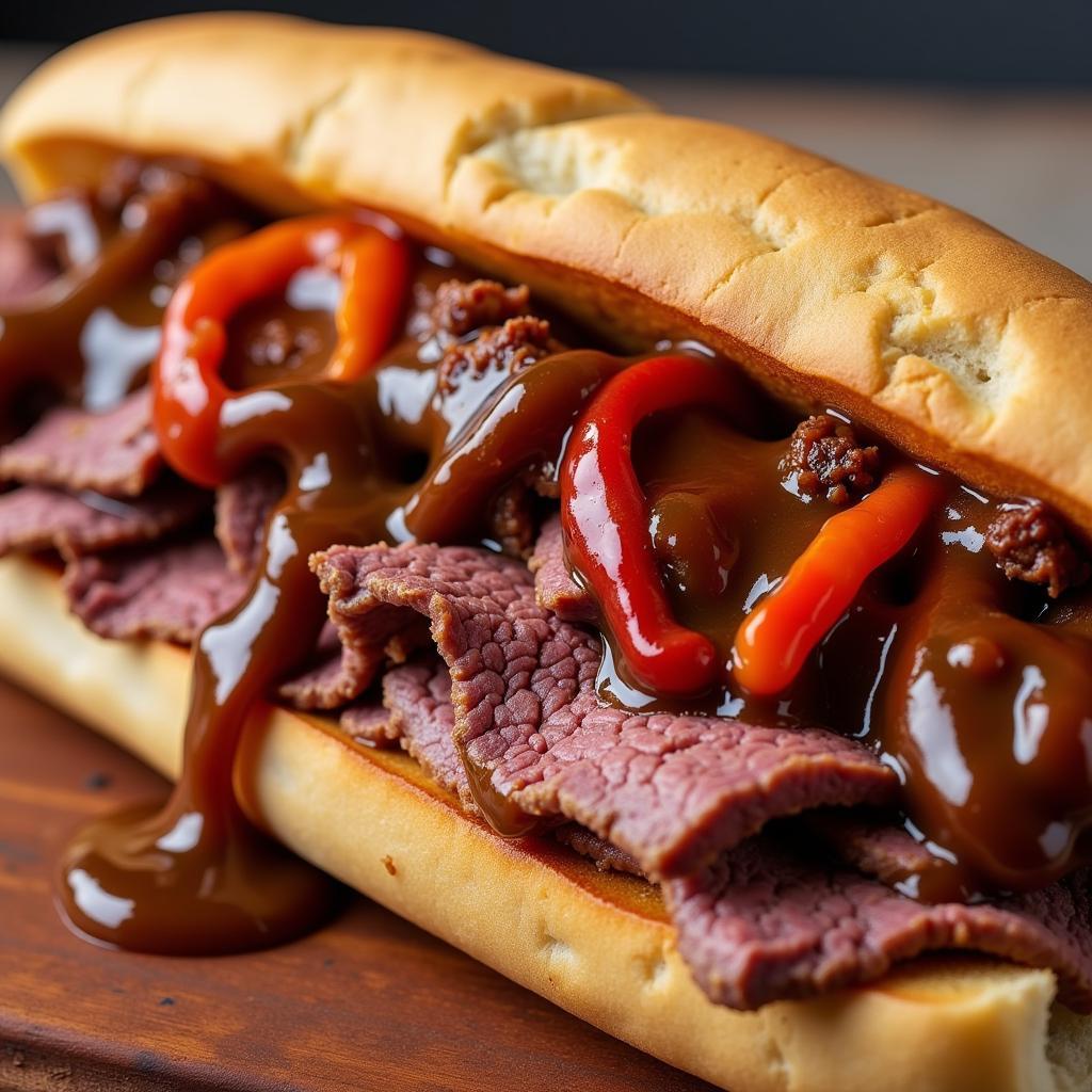 Chicago Italian Beef Sandwich