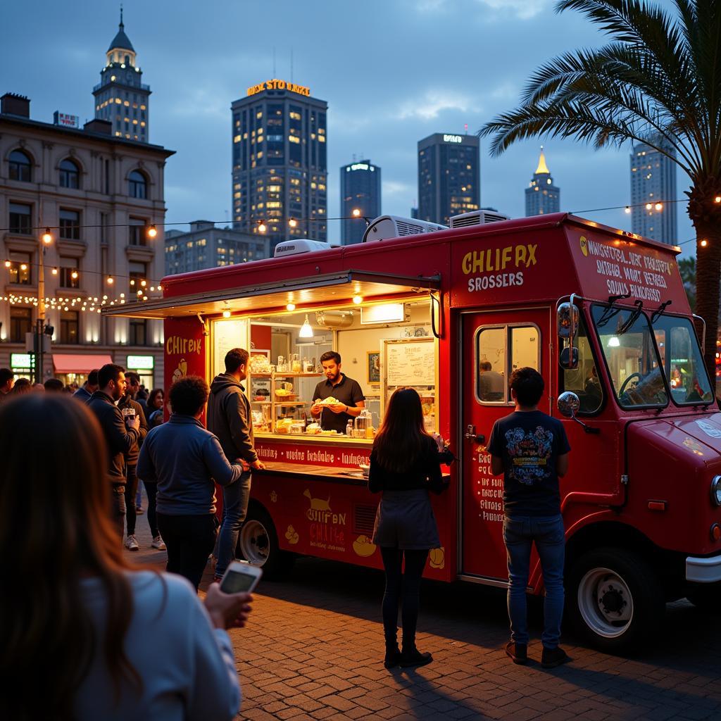 Chilean Food Truck Atmosphere