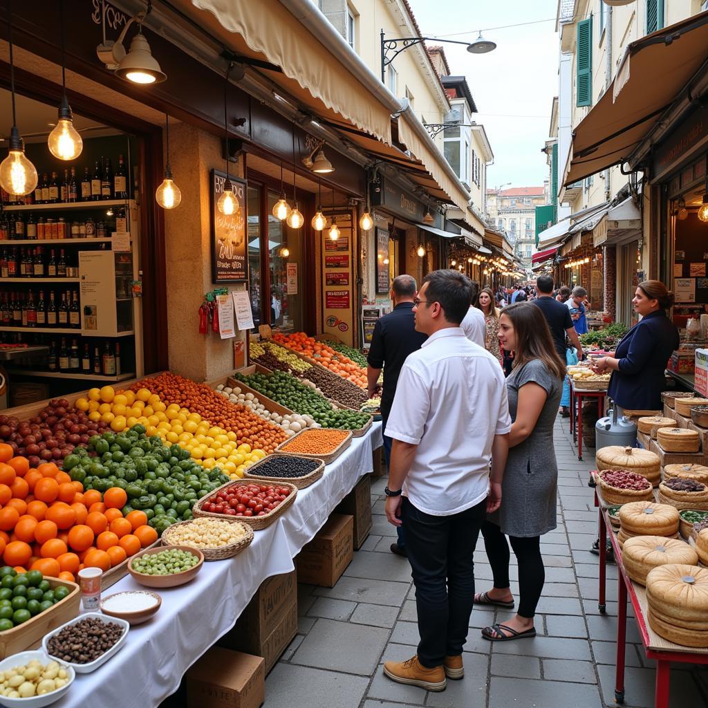 Vibrant Chios Local Market Scene