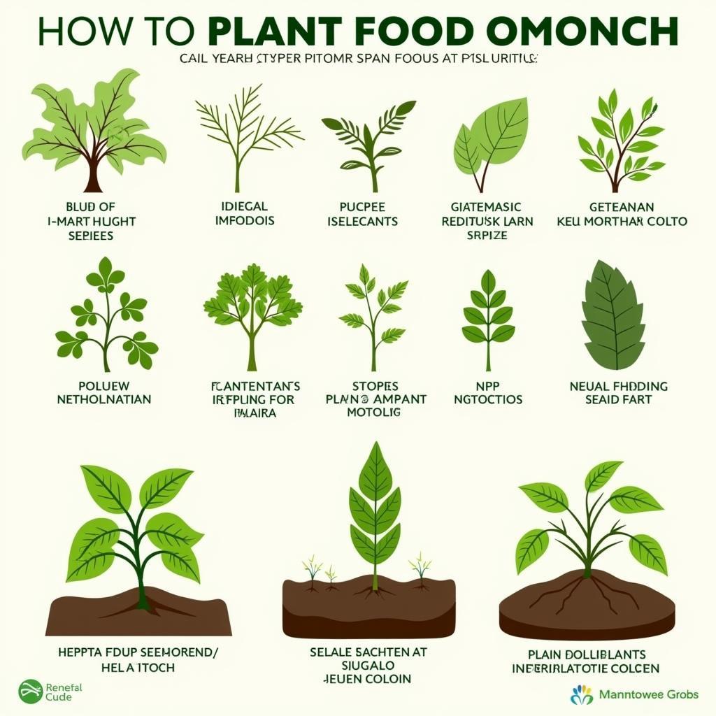 Selecting appropriate plant food for different plant types.