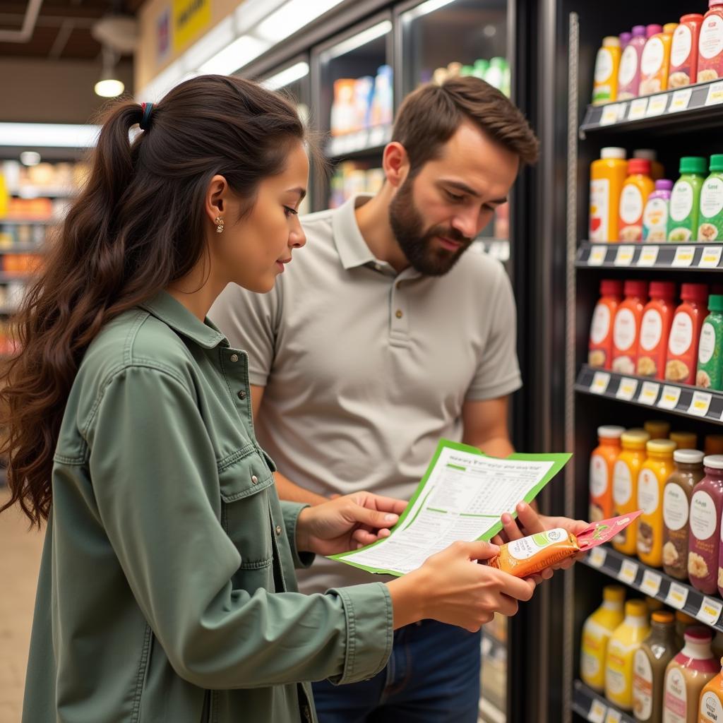 Parent Choosing Squeeze Pouches