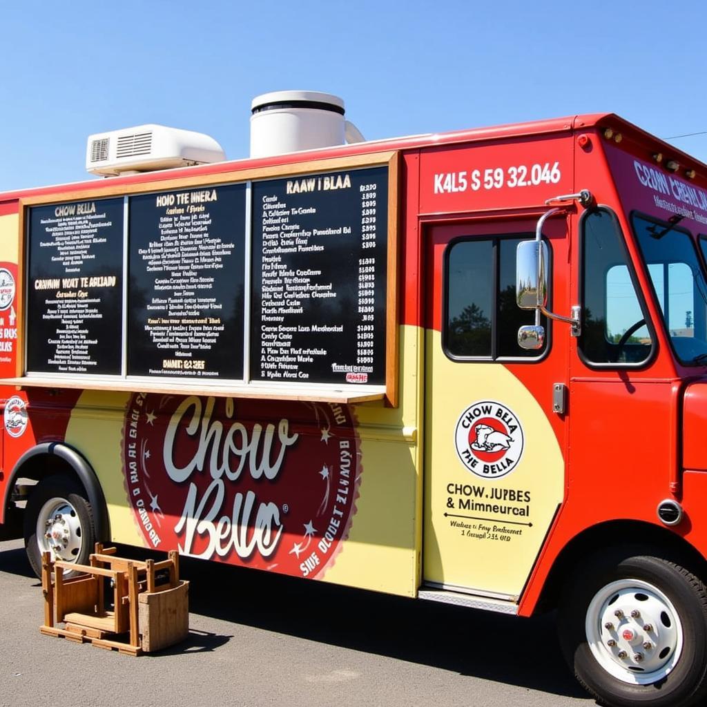 Chow Bella Food Truck Menu Display