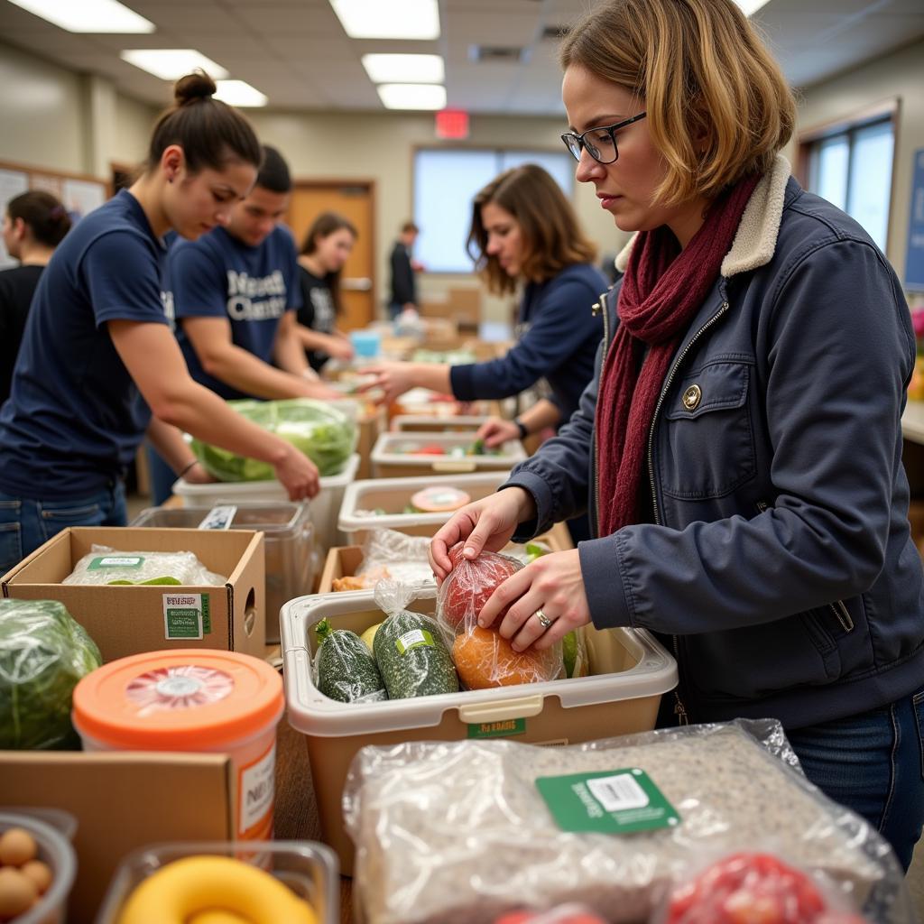 Volunteers at a Church Without Walls Food Pantry