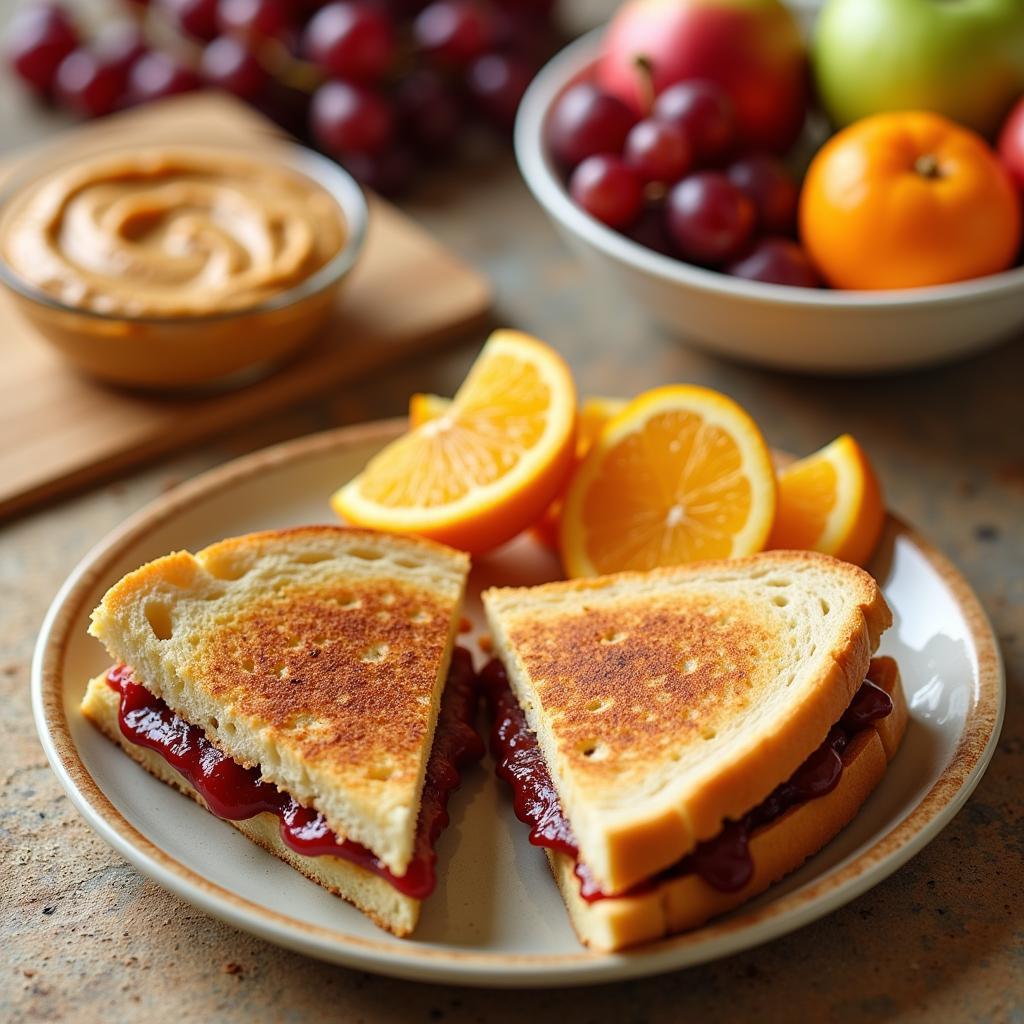 Classic Old School Lunches: PB&J, Grilled Cheese, and Fruit