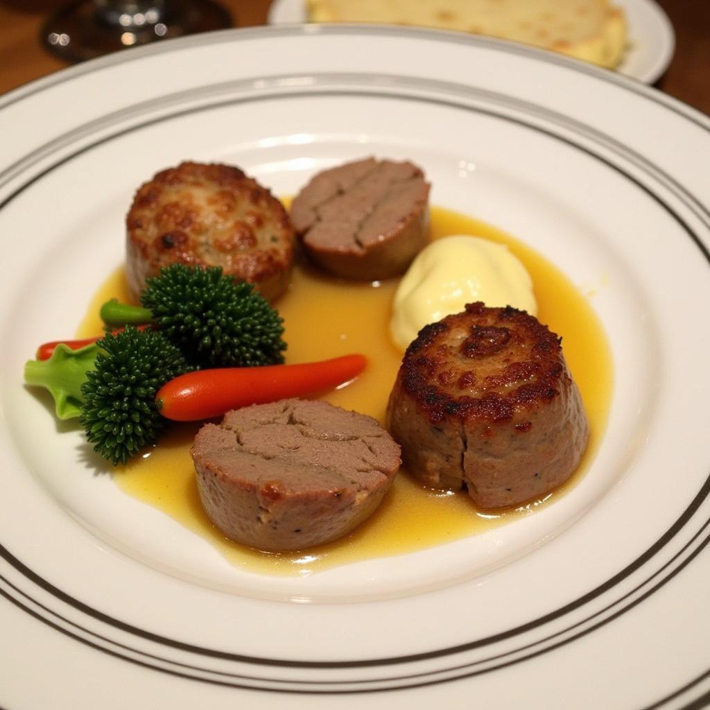 Classic Sweetbread Dish Presentation