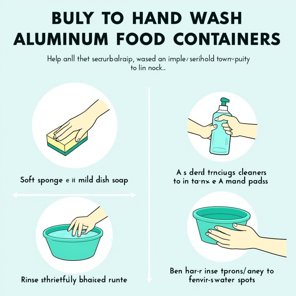 Properly cleaning aluminum food containers