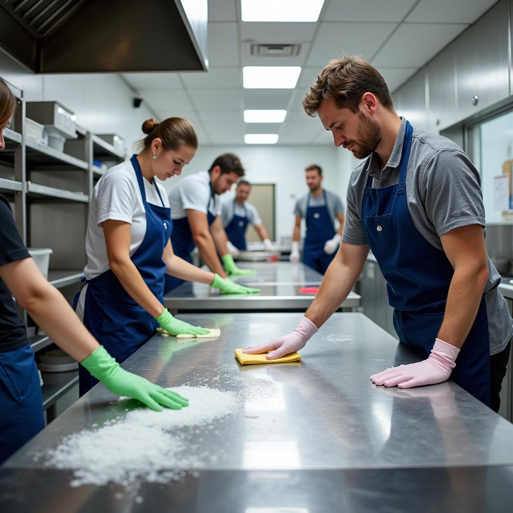 Cleaning a Commercial Kitchen with Food Safe Degreaser