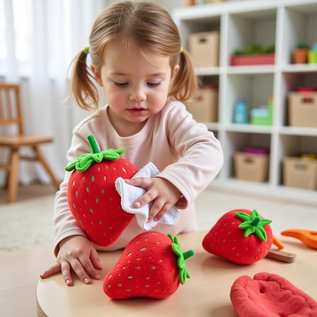 Cleaning Stuffed Food Toys