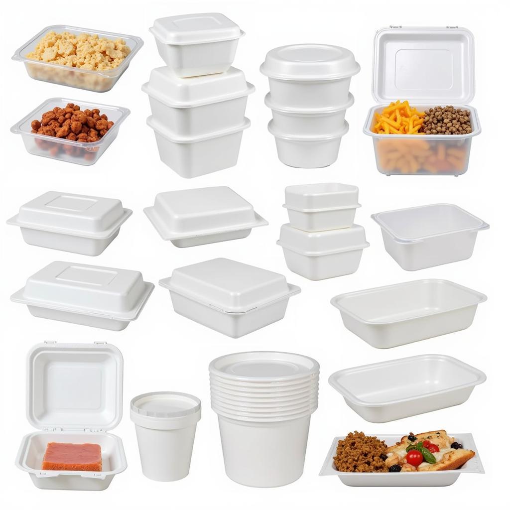 Variety of Clear Disposable Food Containers