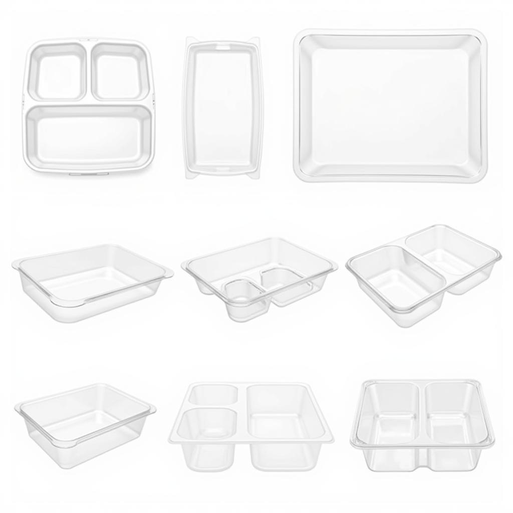 Variety of Clear Food Trays