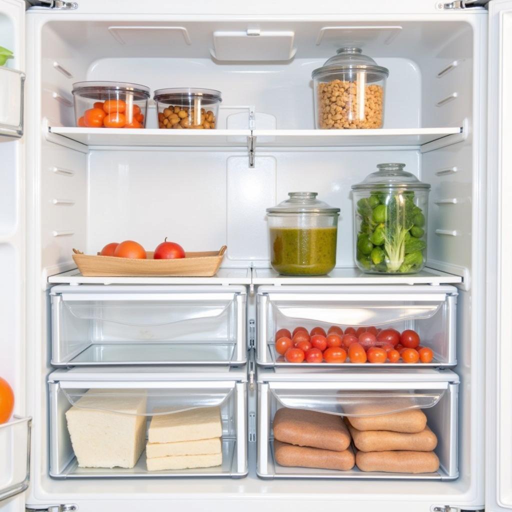 Organized Food Storage with Clear Trays