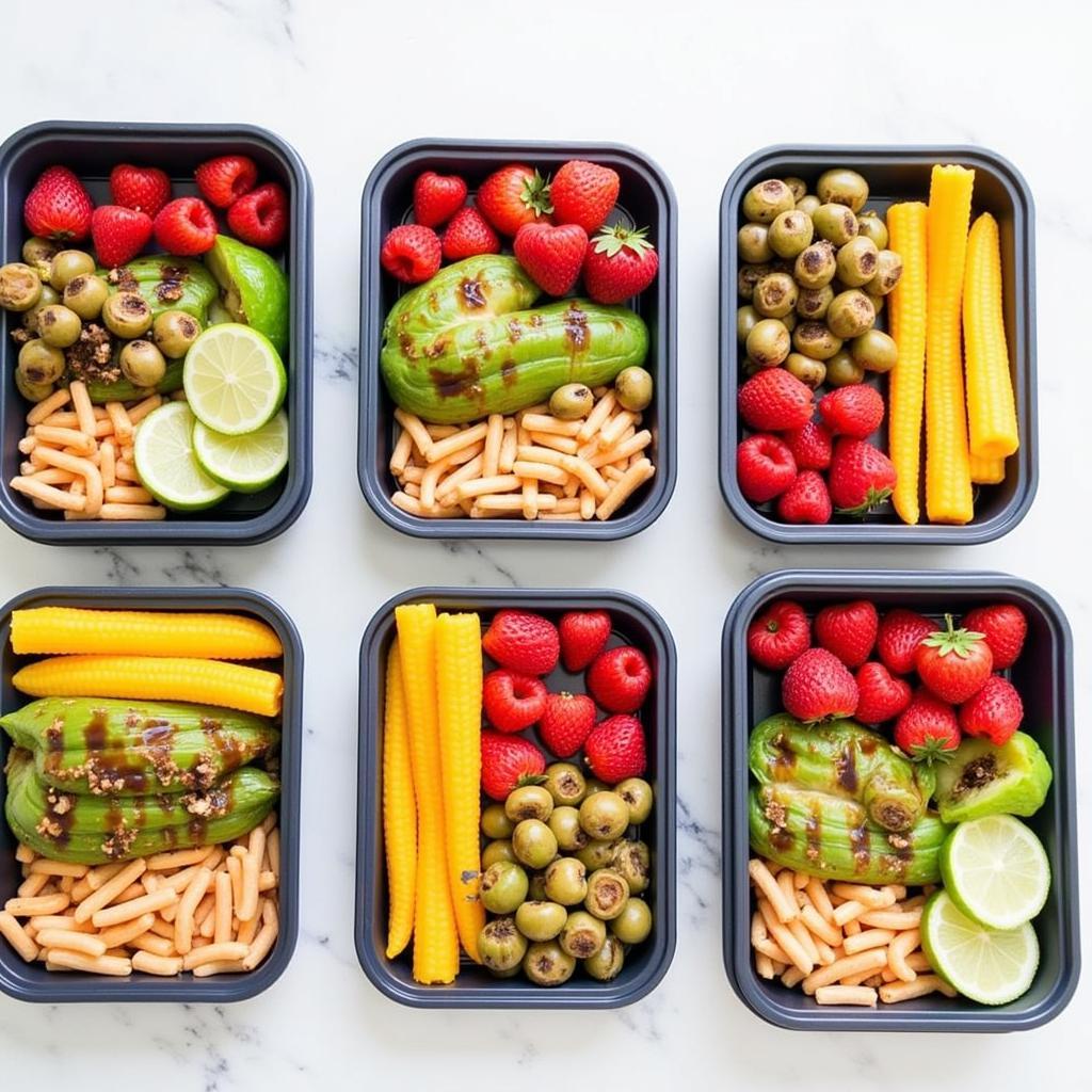 Color Coded Meal Prep Containers for Weight Management