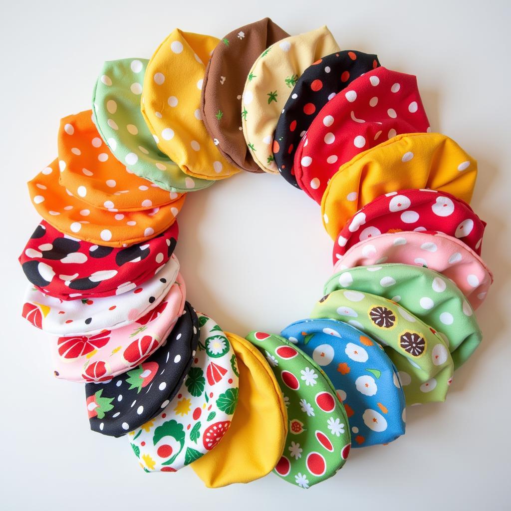 Colorful food headbands in various designs