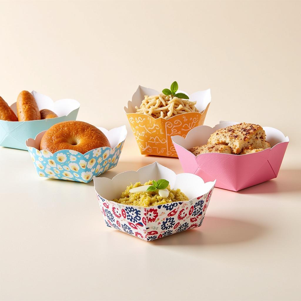 Colorful Printed Food Paper Liners for Various Food Types