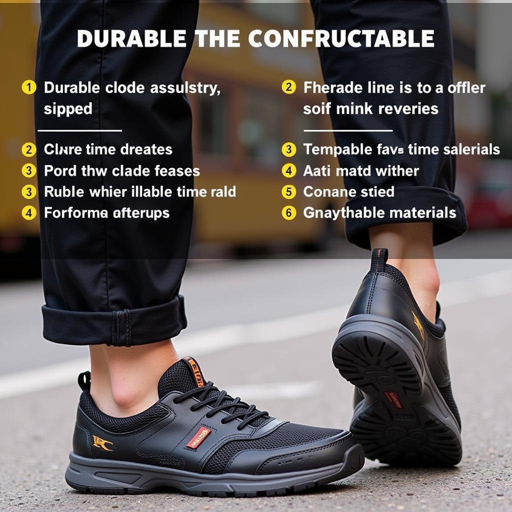 Comfortable and durable fast food shoes