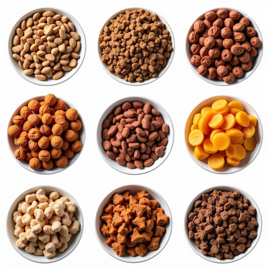 Various Commercial Dog Food Options Available